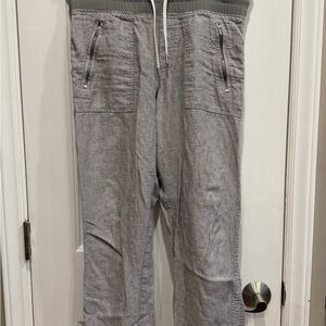 Athleta Women's Cabo Linen Joggers Heather Gray Size 6